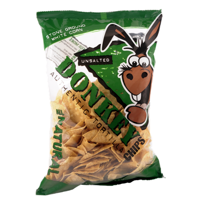 Donkey Authentic Tortilla Chips All Natural Unsalted