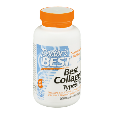 Doctor's BEST Best Collagen Types 1&3 1000mg Dietary Supplement Tablets - 180 CT