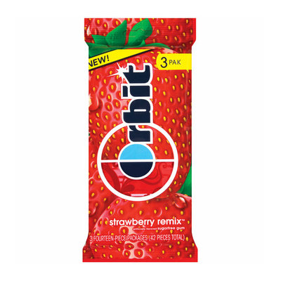 Orbit Strawberry Remix Sugarfree Chewing
