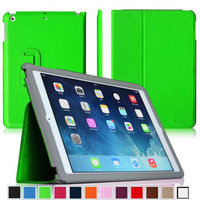 Fintie Ultra Slim Leather Standing Case Cover Auto Sleep / Wake Feature for iPad Air 5 (5th Generation), Green
