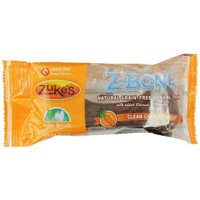 Zuke's Z-Bones Edible Grain-Free Dental Chews, Clean Carrot Crisp, Large 2.5-Ounce, Individually Wrapped Bone