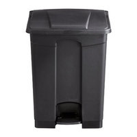 Safco Products Plastic Step-On Waste Receptacle, 17 Gallon, Black, 9922BL