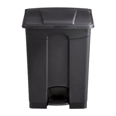 Safco Products Plastic Step-On Waste Receptacle, 17 Gallon, Black, 9922BL