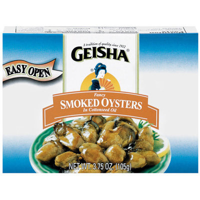 Geisha Fancy Smoked Oysters In Cottonseed Oil, 3.75 oz