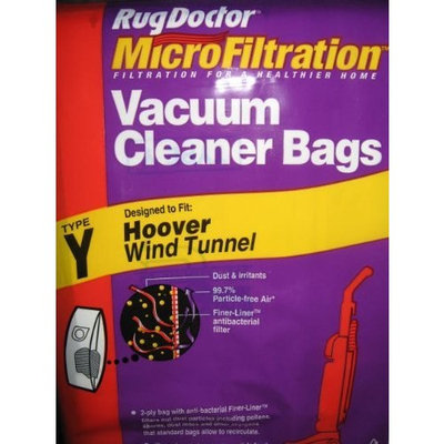 Type Y, Hoover Wind Tunnel, MicroFiltration Vacuum Cleaner Bags (TWO Bags)