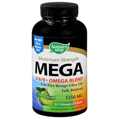 Nature's Way Mega 3/6/9 Omega Blend 1350 mg Dietary Supplement Softgels