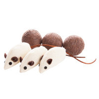 Grreat ChoiceA Sisel Ball and Mice Value Pack Cat Toy