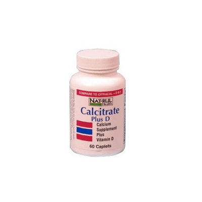 Natrul Health Calcium Citrate Plus Vitamin D 400 Iu Caplets - 60 Ea