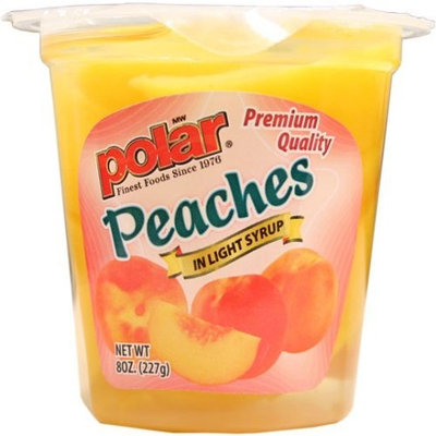 Polar Peaches in Light Syrup Fruit Cups with Spork