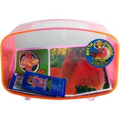 Zoo Med betta Condo 1 Gallon Television Style Neon Pink