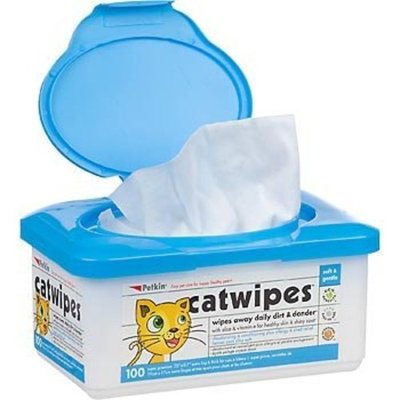 Petkin Deodorizing and Conditioning Wipes For Cats and Kittens
