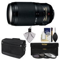 Nikon 70-300mm f/4.5-5.6 G VR AF-S ED-IF Zoom-Nikkor Lens with Shoulder Bag + 3 UV/CPL/ND8 Filters + Kit for D3200, D3300, D5200, D5300, D7000, D7100, D610, D800, D810, D4s DSLR Cameras