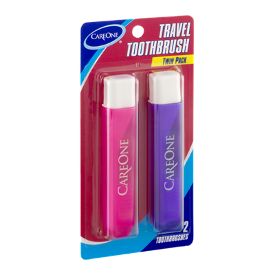 CareOne Travel Toothbrush Twin Pack - 2 CT