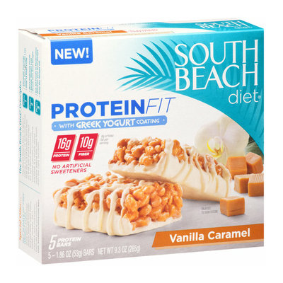 South Beach Diet Protein Fit Vanilla Caramel Protein Bars with Greek Yogurt Coating