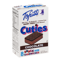 Tofutti Cuties Dairy Free Dessert Chocolate Snack Size Sandwiches - 8 CT