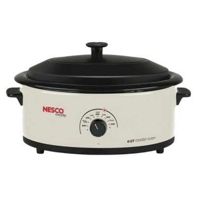 Nesco Ivory Roaster Oven with Metal Lid - 6 Quart