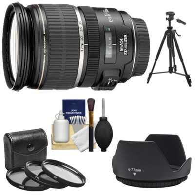 Canon EF-S 17-55mm f/2.8 IS USM Zoom Lens with 3 UV/CPL/ND8 Filters + Hood + Tripod + Kit for EOS 70D, Rebel T3, T3i, T4i, T5, T5i, SL1 DSLR Cameras