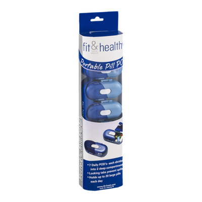 Fit & Healthy Portable Pill POD's - 7 CT