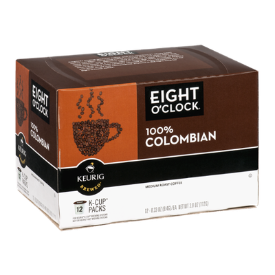 Eight O'Clock Keurig Brewed Coffee 100% Colombian Medium Roast - 12 CT