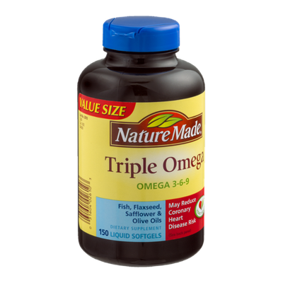 Nature Made Triple Omega Liquid Softgels Value Size - 150 CT