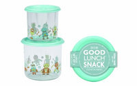 SugarBooger Good Lunch Large Snack Containers (Retro Robot) - 2-pack
