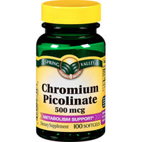 Spring Valley : General Health Chromium Picolinate 500 Mcg Chromium