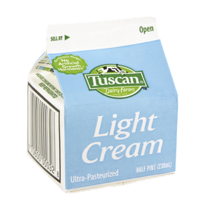 Tuscan Dairy Farms Ultra-Pasteurized Light Cream