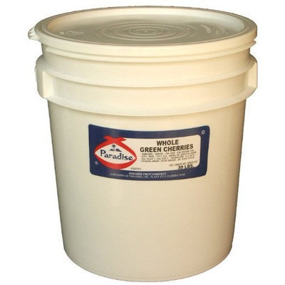 Paradise Whole Green Cherries, 30 Pound Tub