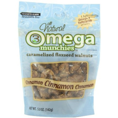 Good Sense Omega Munchies, Caramelized Flaxseed Walnuts, Cinnamon, 5-Ounce Bags (Pack of 6)