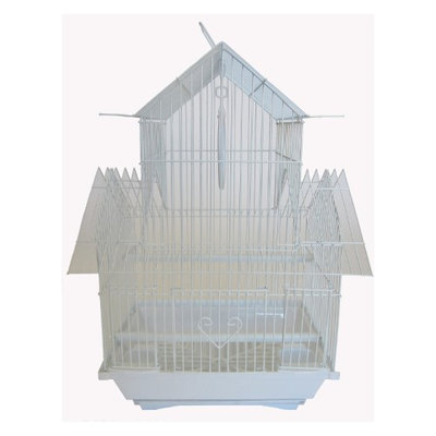 Yml Group YML Pagoda Flat Bird Cage White