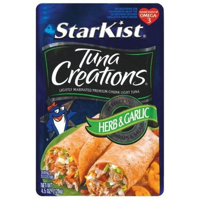 StarKist Tuna Creation Herb Garlic, 4.5-Ounce Pouches (Pack of 12)