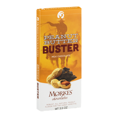 Morkes Chocolates Milk Chocolate Bar Peanut Butter Buster