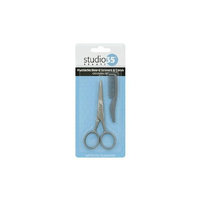 Studio 35 Beauty Mustache/Beard Scissors & Comb Grooming Set 1 set