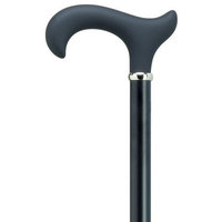 Harvy Men Adjustable Soft Touch Derby Cane Black Aluminum -Affordable Gift! Item #DHAR-9760600