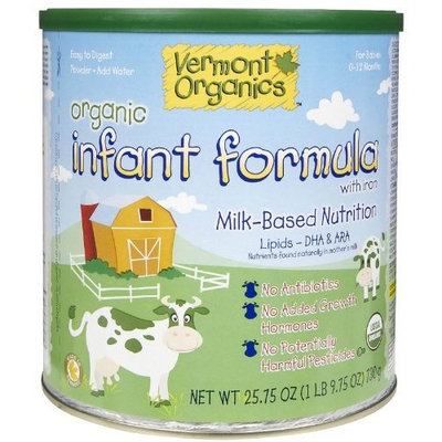 Vermont Organics DHA Milk Based Organic Infant Formula- 25.7 oz can