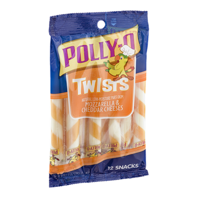 Polly-O Mozzarella & Cheddar Cheeses Twists - 12 CT