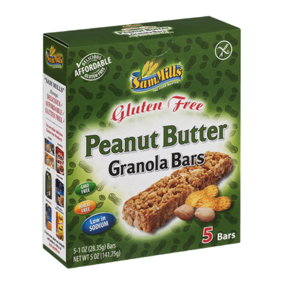 Sam Mills Gluten Free Granola Bars Peanut Butter - 5 CT