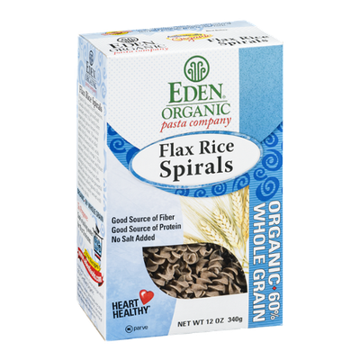 Eden Organic Pasta Company Flax Rice Spirals