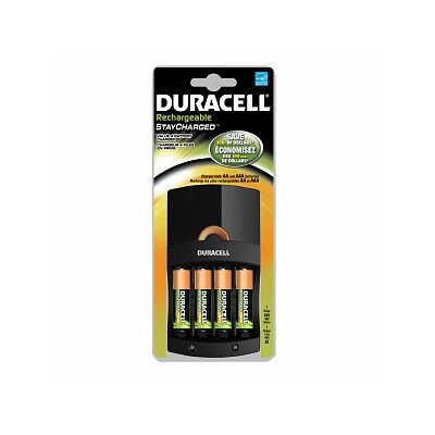 Duracell Value Charger with 4 AA StayCharged NiMH Batteries