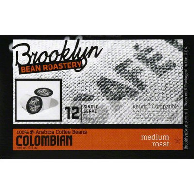 Brooklyn Bean Roastery Medium Roast Coffee Colombian 12 K-Cups