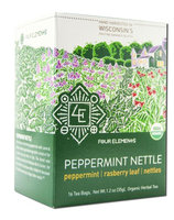 Four Elements Herbals - Organic Herbal Tea Peppermint Nettle - 16 Tea Bags