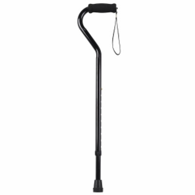 Drive Medical Foam Grip Offset Handle Walking Cane, Black, 1 ea