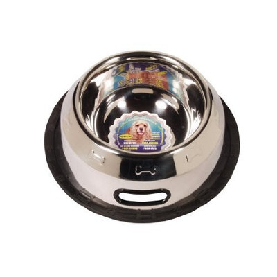 Hagen Dogit Stainless Steel Non-Spill Spaniel Dog Dish, 32-Ounce