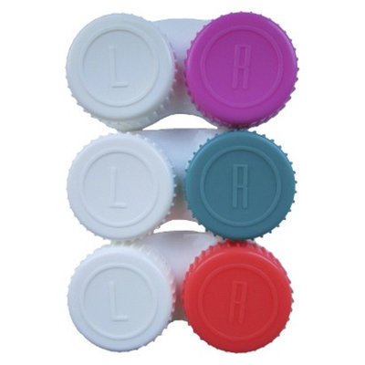 up & up up&up Contact Lens Case - Pink/Peach/Teal (3 Count)