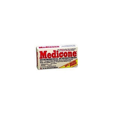 Rectal Medicone Hemorrhoidal Suppositories - 12 Ea