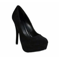 Delicious High Heel Round Toe Platform Pump Stiletto High Heel Black Lami