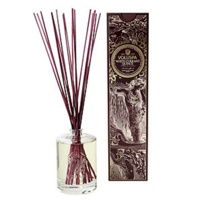 Voluspa Fragrant Oil Embossed Diffuser, White Currant Quince Versailles, 6 oz