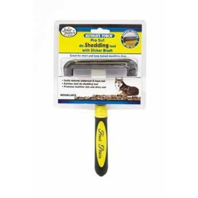 Four Paws Ultimate Touch Pro 2 in 1 Deshedding Brush Medium/Large