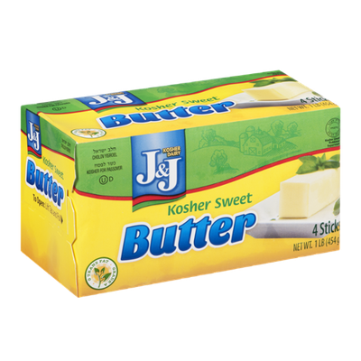 J&J Kosher Sweet Butter Sticks - 4 CT