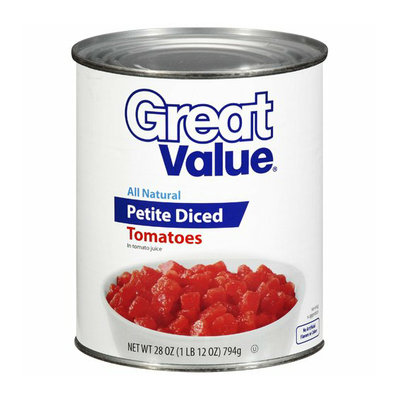 Great Value : Petite Diced Tomatoes